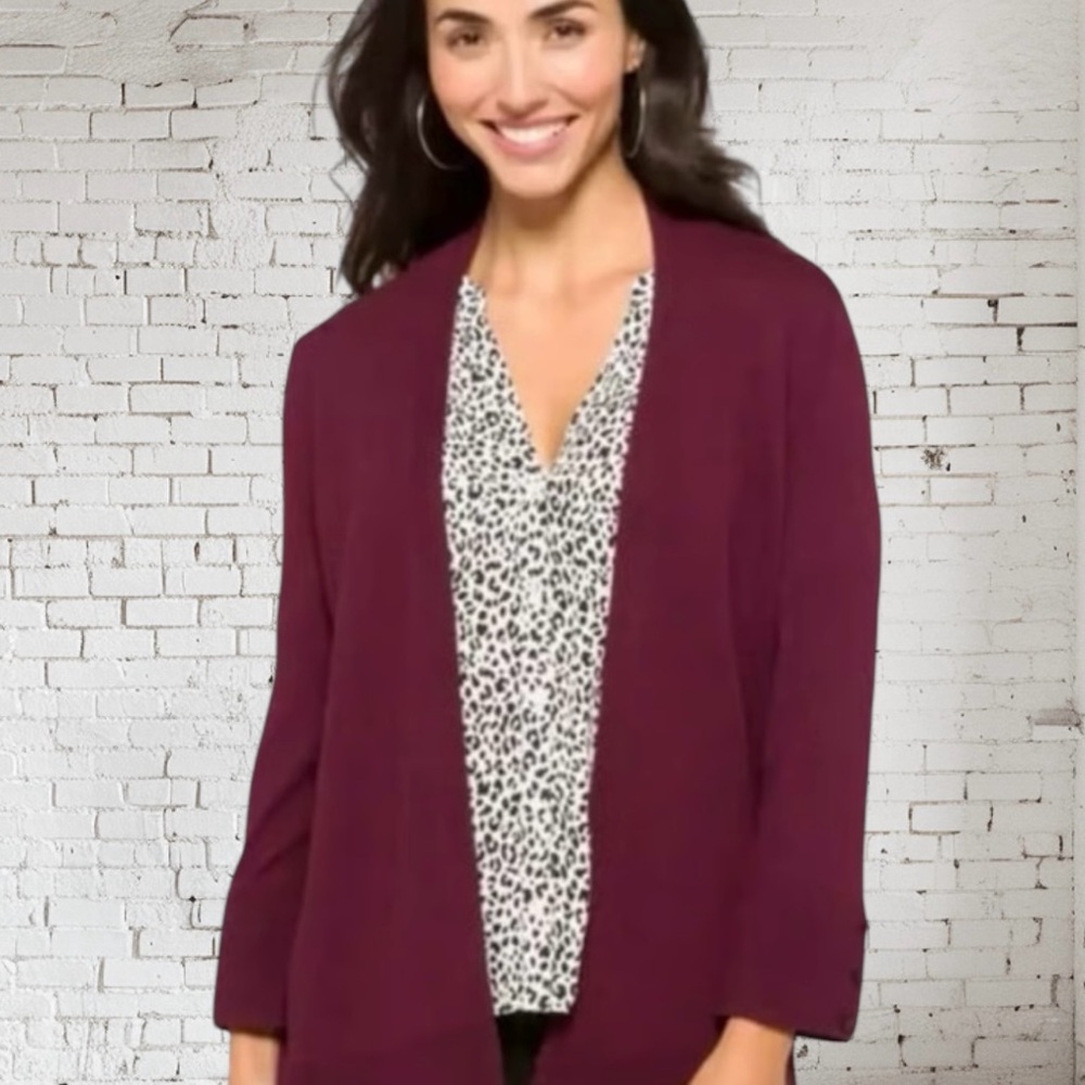 Open Front Knit Cardigan Small NWT • Soft Stretch Everyday Sweater